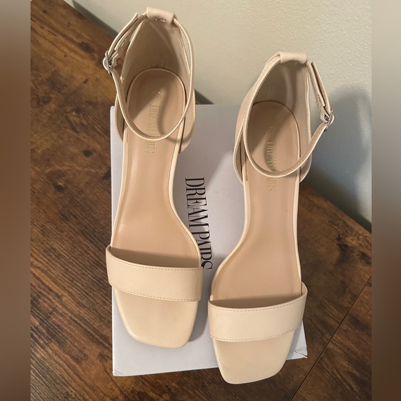 DREAM PAIRS Women's Chunk Low Heel Pump Sandals - Picture 5 of 11